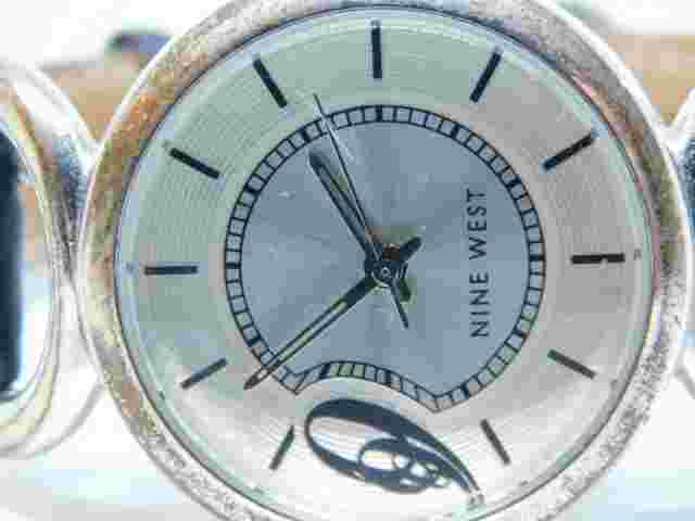 Nine West NW/1089 Genuine Leather Quartz Analog Ladies Watch