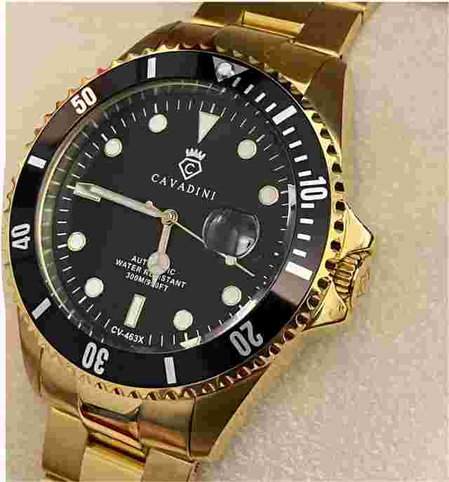 Men's Watch Automatic ADVANTAGE Stainless Steel 30 BAR XXL 45mm IPG-Plated Black