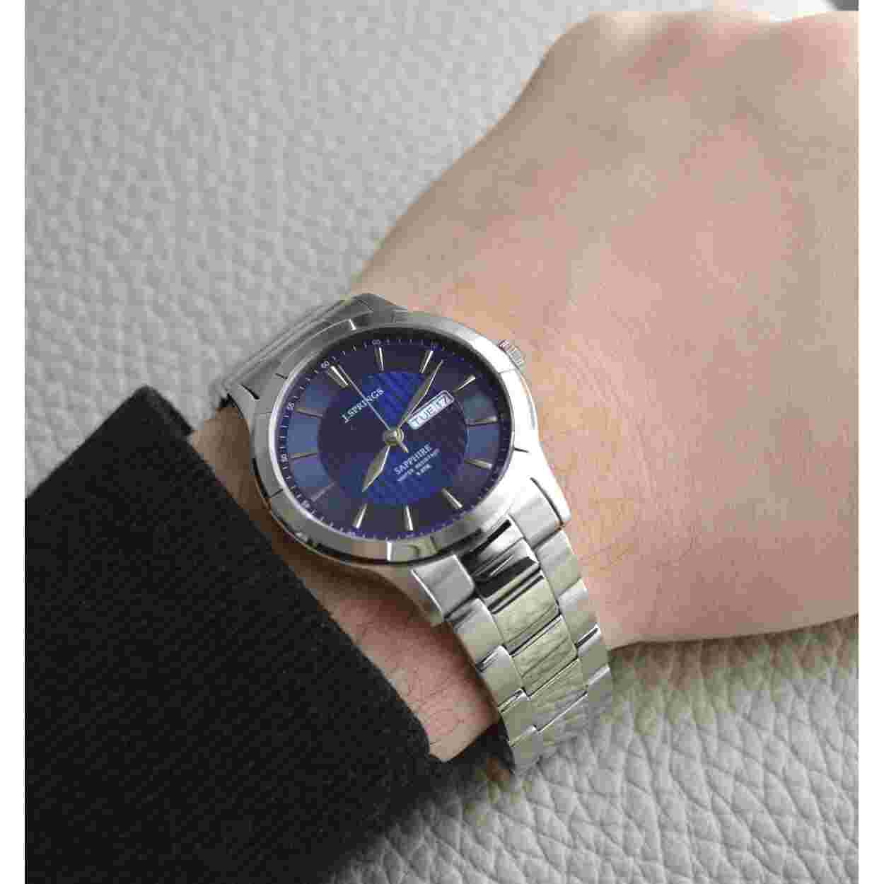 J. Springs by Seiko Instruments Inc. Day Date Mens Watch Sapphire Crystal BBJ012