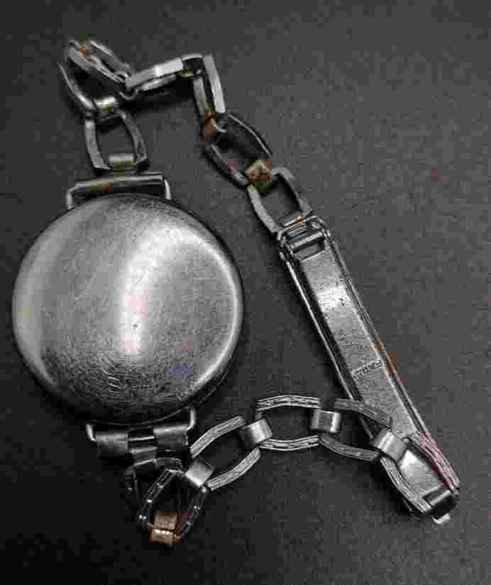Vtg Early 1900s pre-WW2?Unbranded/Pontiac Silver Tone Womens Watch, Needs Repair