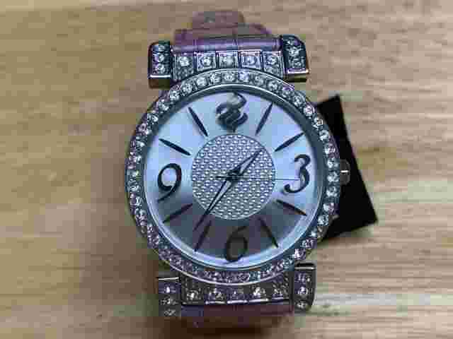 Unused Roca Wear Unisex 50m Silver Rhinestone Steel Analog Quartz Watch~New Batt