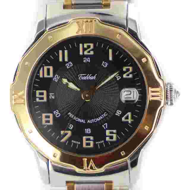 Wristwatch USED Tabbah personal Men's Automatic Silver Black Yellow Gold Date