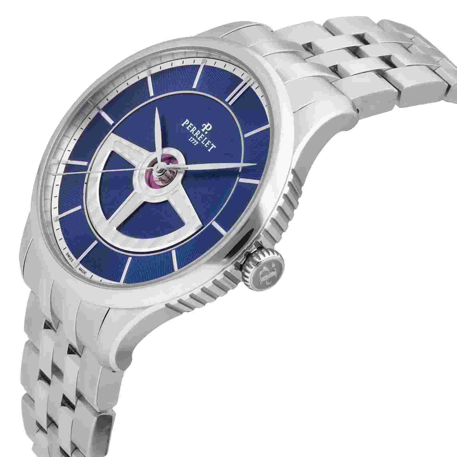 Perrelet Classique Double Rotor Blue Dial 42.5mm Automatic Men's Watch A1090/6