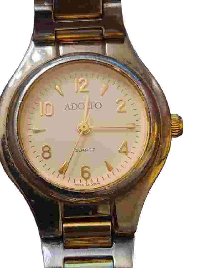 Adolfo Women's Stainless Steel Watch Two-Tone Quartz Model 237-Y121