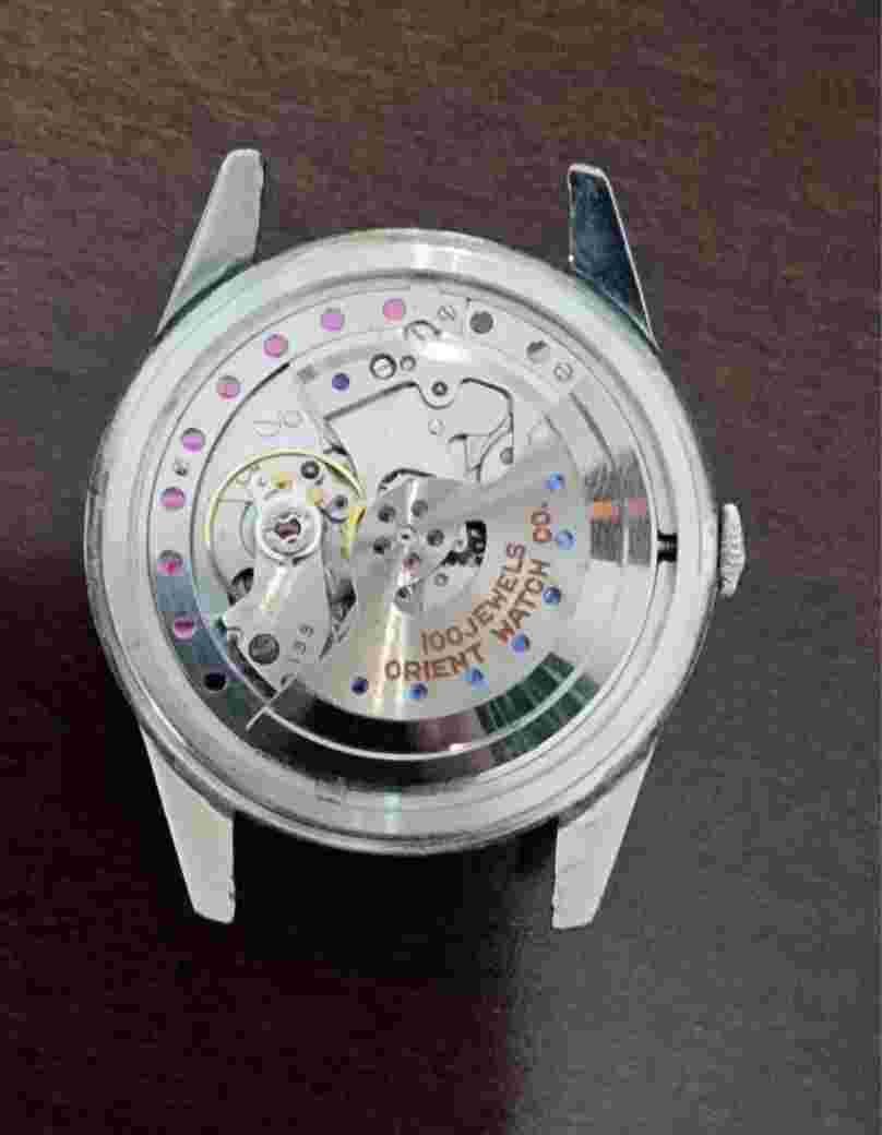 Orient Grand Prix 100 S65409 Automatic Day Date 14k White Gold Filled Silver