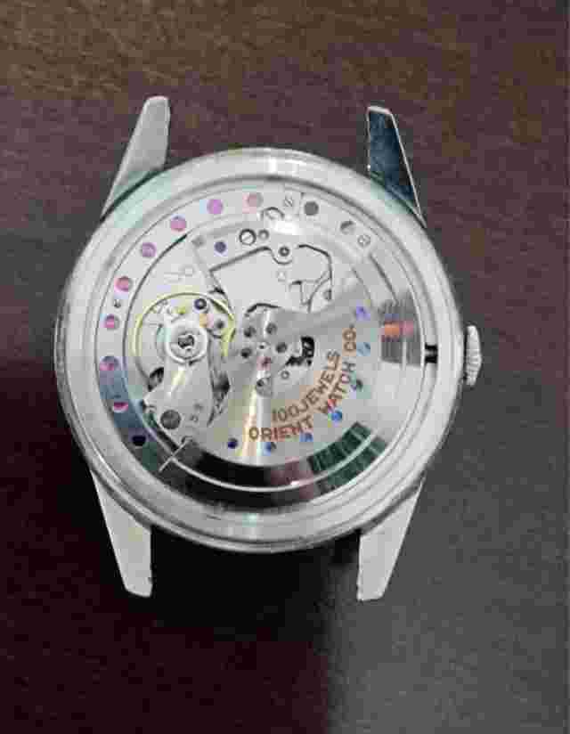 Orient Grand Prix 100 S65409 Automatic Day Date 14k White Gold Filled Silver