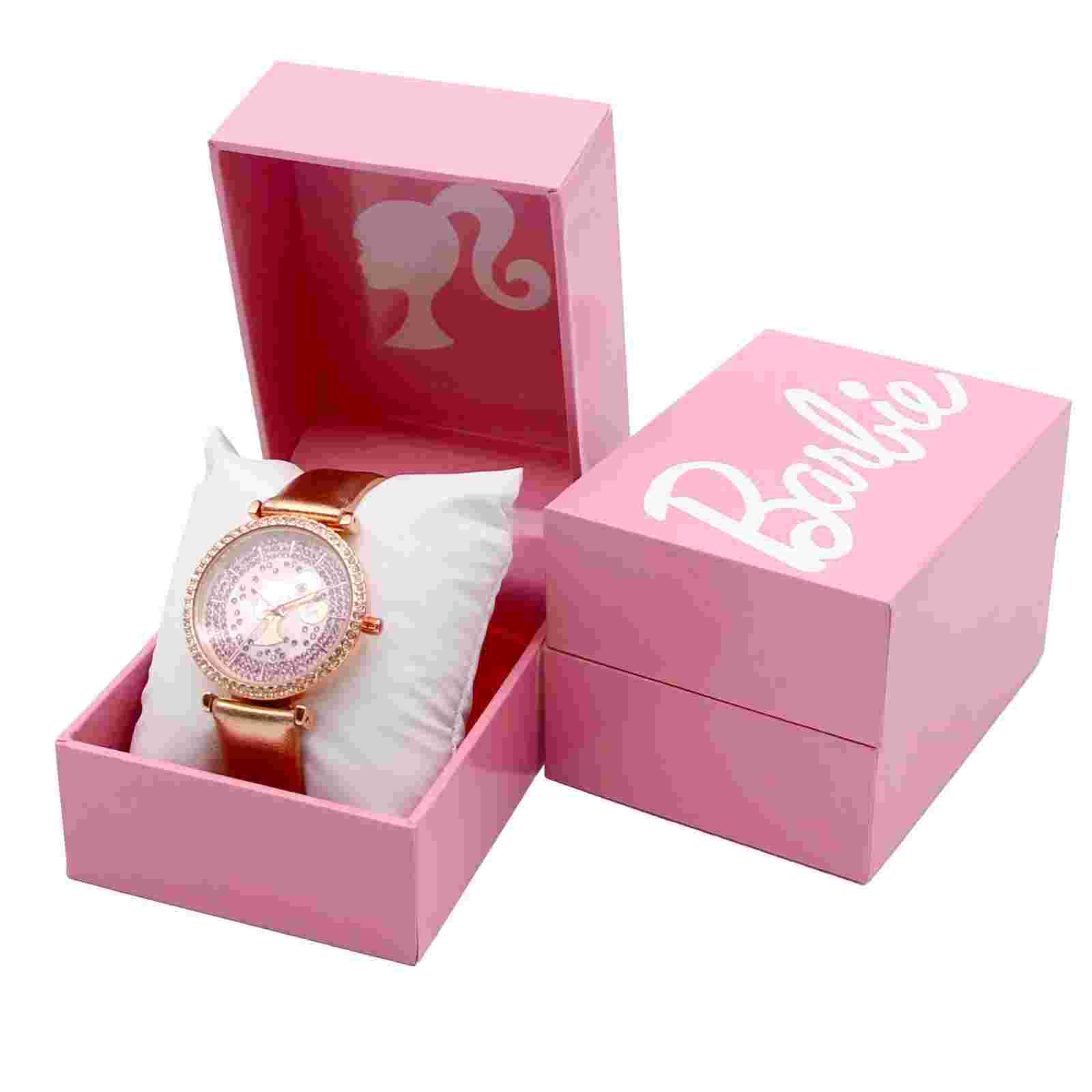 Barbie Silhouette Gem Watch with Silicone Band Pink