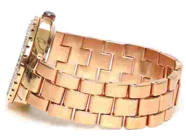 August Steiner Womens Rose Gold Stainless Steel Back Watch 3398