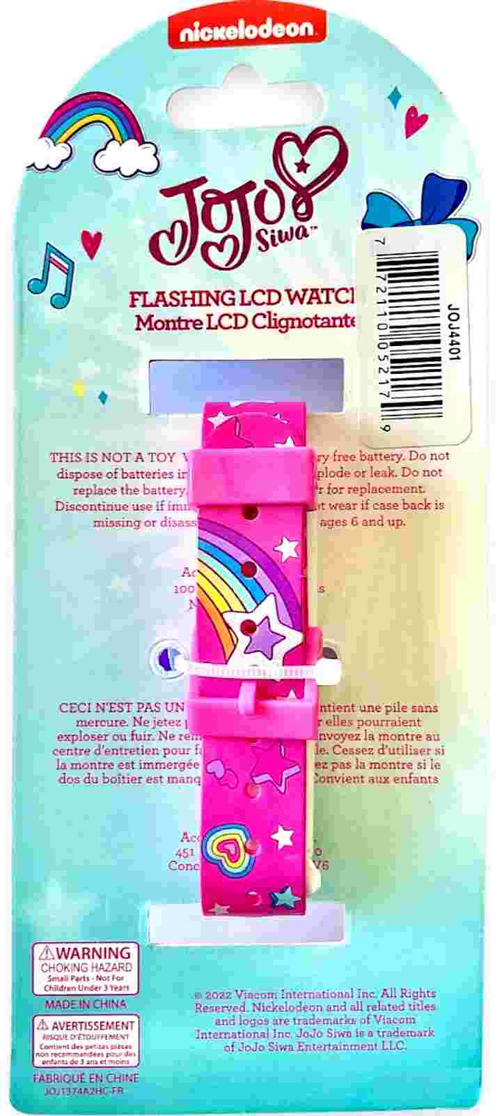 New  JOJO  SIWA WRIST WATCH ~ FLASHING COLOUR LIGHTS  LCD DIGITAL  ~ Nickelodeon