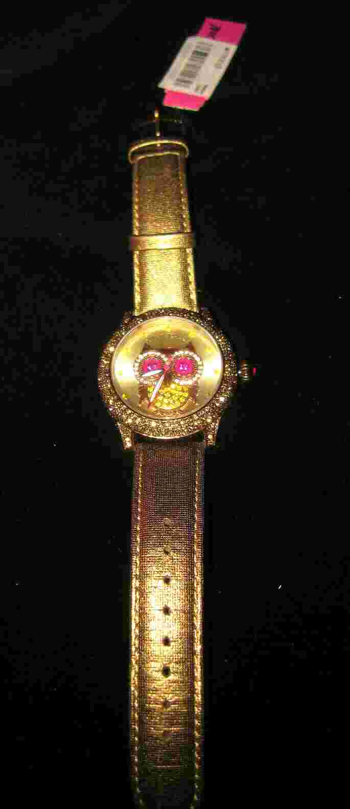 BETSEY JOHNSON HTF LOTS OF BLING WITH BLING OWL WATCH