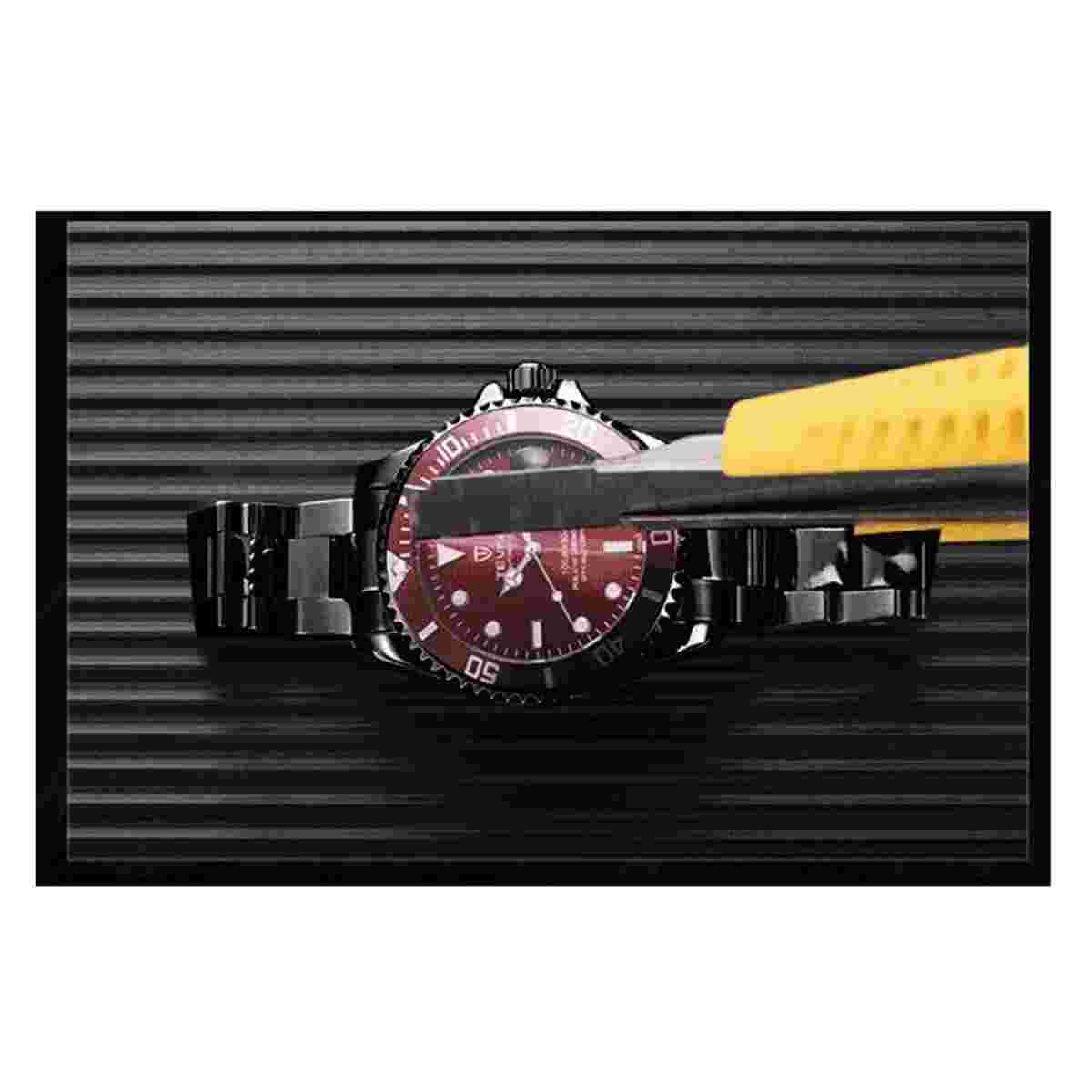 Mens Watch in Black and Silver and Gold with Date