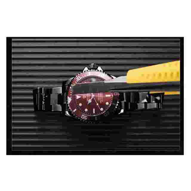 Mens Watch in Black and Silver and Gold with Date