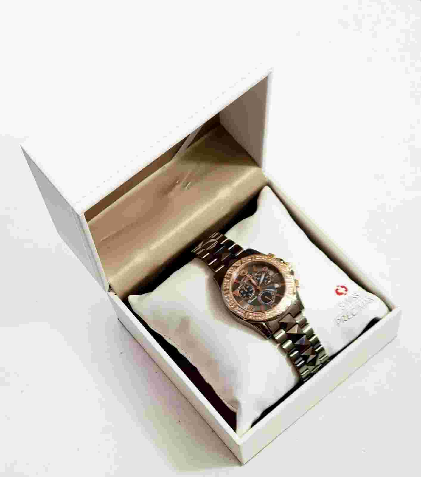 RARE,UNIQUE Men's CERAMIC CHRONOGRAPH Watch SWISS PRECIMAX in BOX