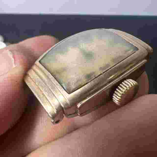 Vintage SENTINEL Men’s 36mm Mechanical Watch 19 Jewels 18KGP USA (Parts)