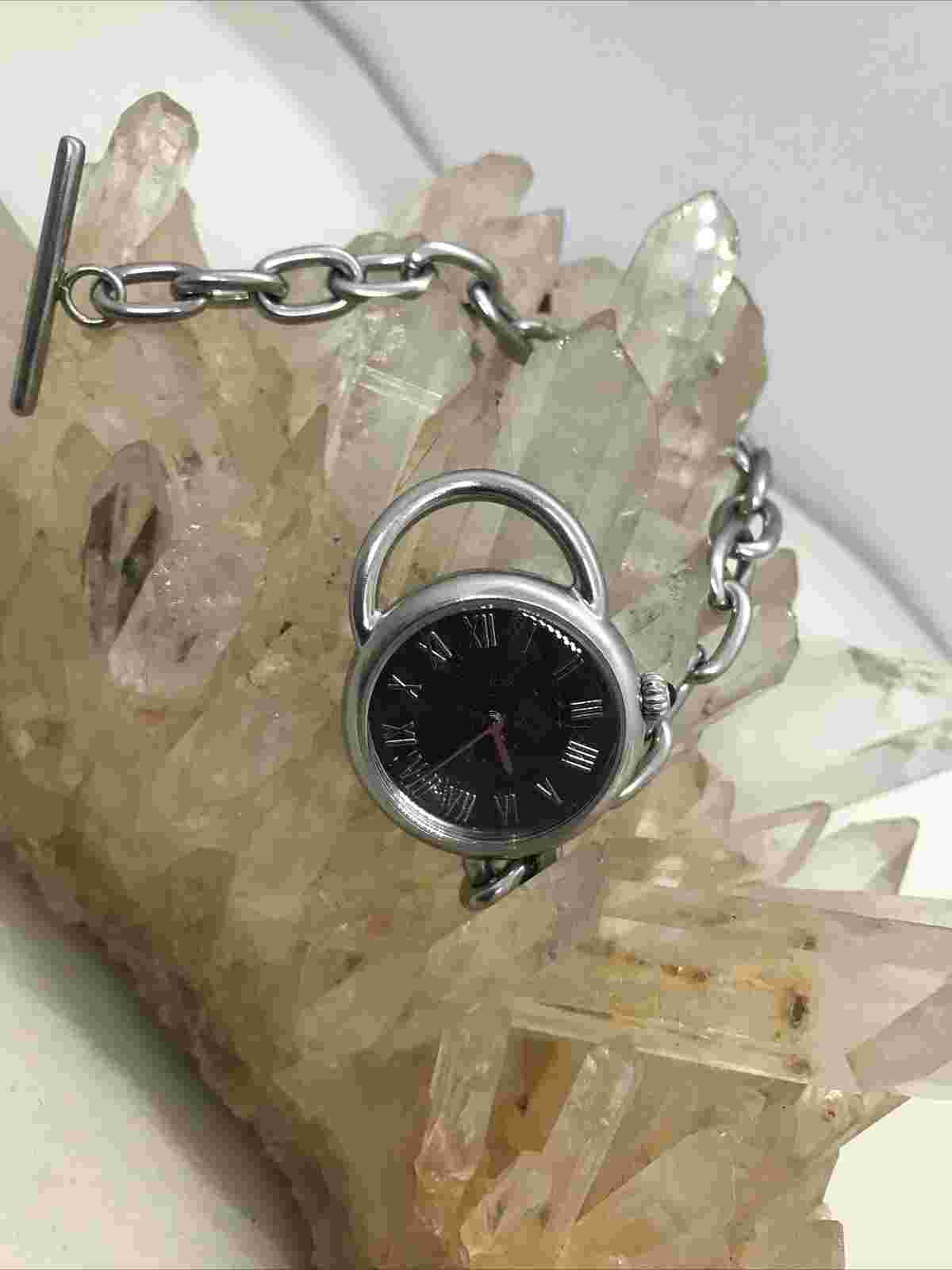 Unique Ladies Brooks Brothers All Stainless Bracelet Chain Watch With New Cell