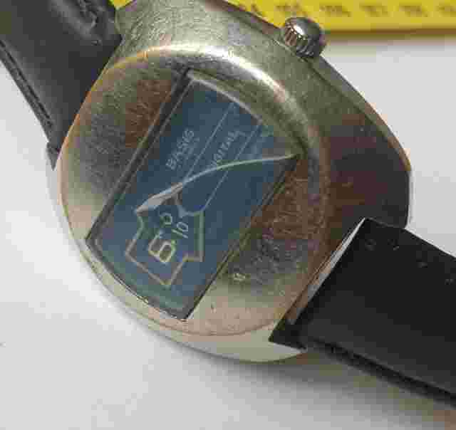 Vintage Rare BASIS Digital Jump Hour Swiss Watch Mechanical Wristwatch- Faulty