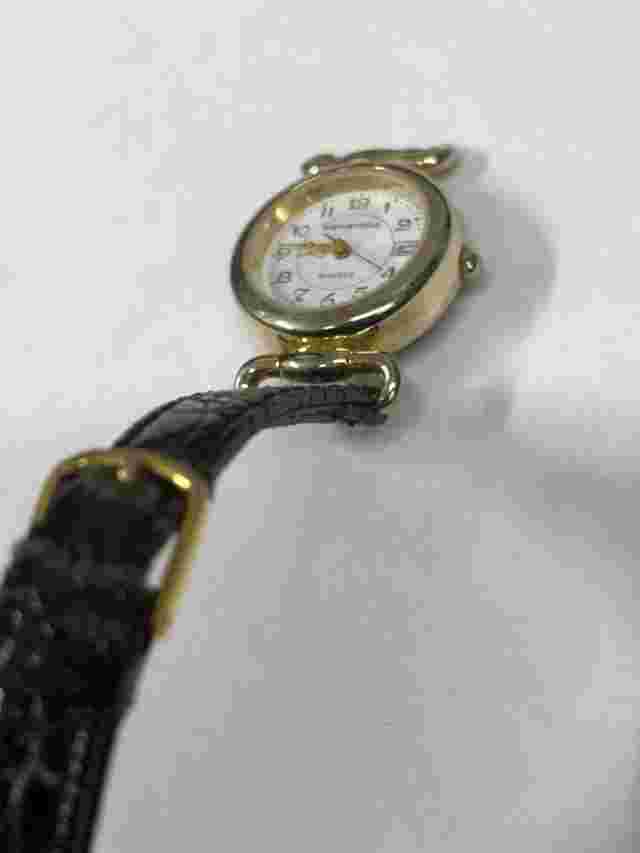 Generra Yellow Gold Plated Leather Band Quartz Ladies Watch REPAIR