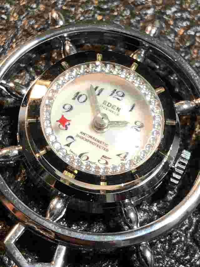 Eden Vintage Swiss 17 Jewels Mechanical Pocket/Pendant Watch Ships Helm Runs