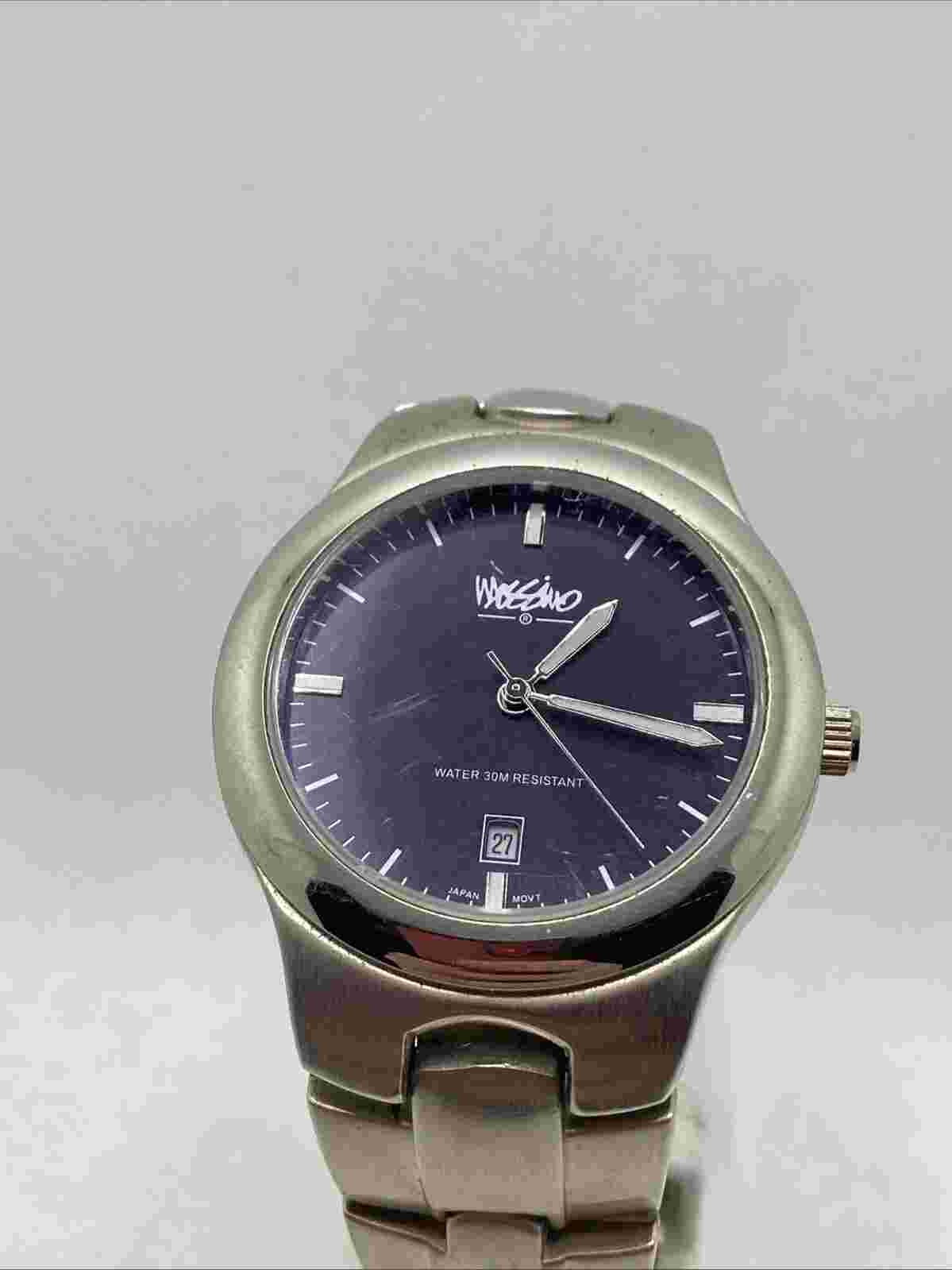 Mossimo Navy Face Analog Quartz Mens Watch 30m WR New Battery