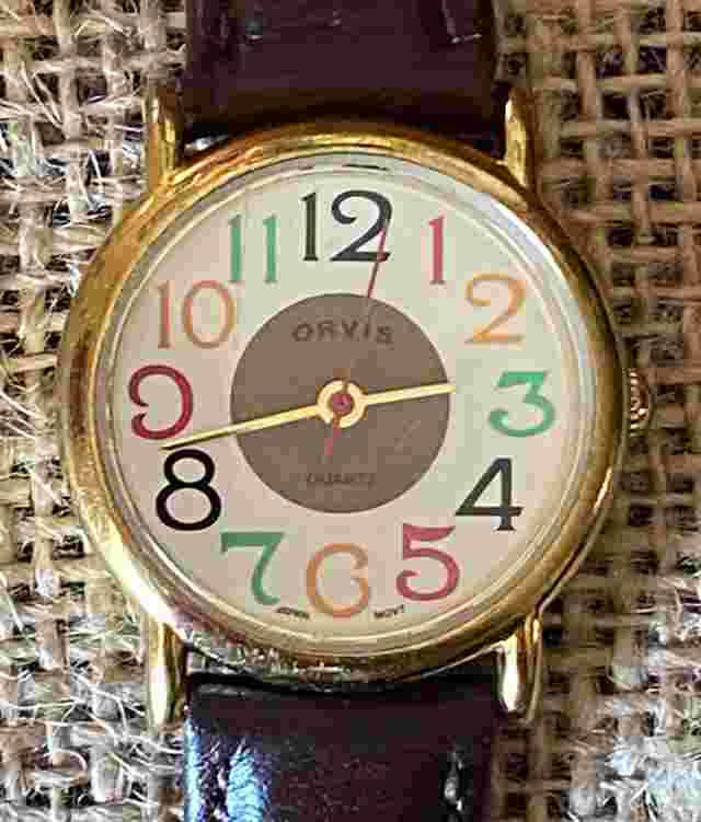 Orvis Quartz Ladies Watch Brown Leather Band New Battery