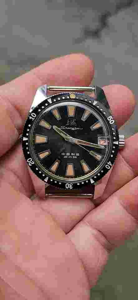 Vintage NOS Shang Hai 114 Diver SS4 Chinese Military Watch ,No paper & Box , run