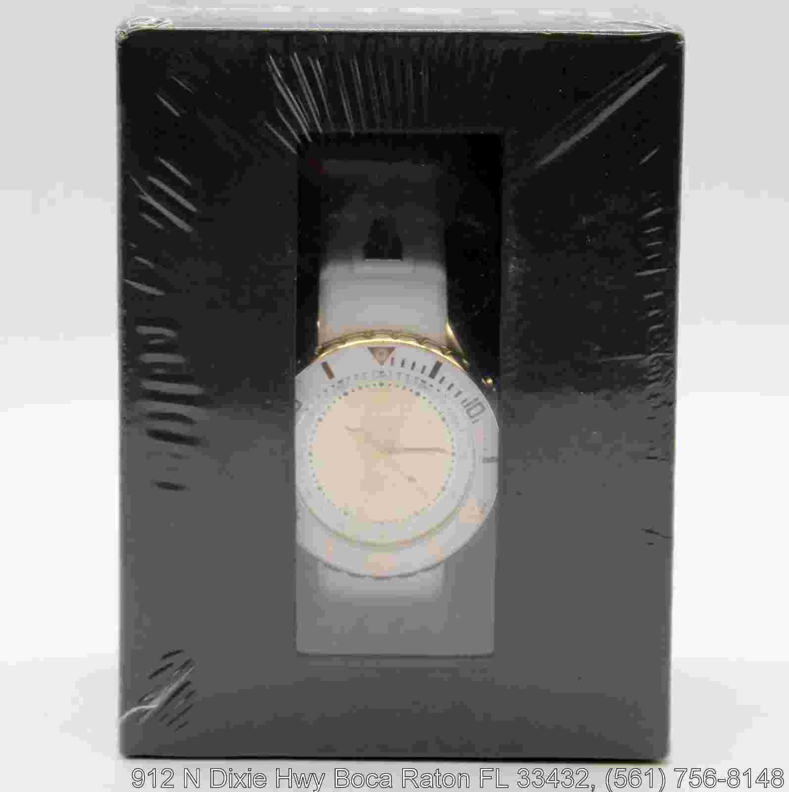 KYBOE! 40mm Mariner WR 10ATM Quartz White/Gold Tone Watch New in SEALED Box