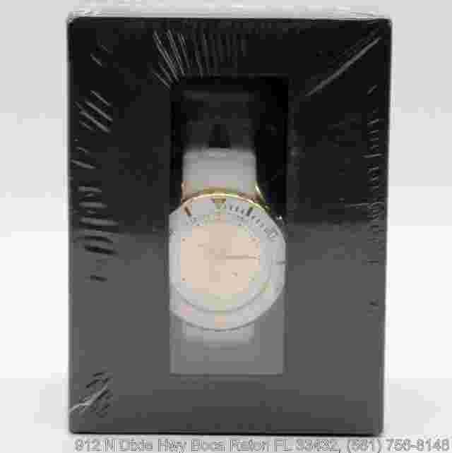 KYBOE! 40mm Mariner WR 10ATM Quartz White/Gold Tone Watch New in SEALED Box