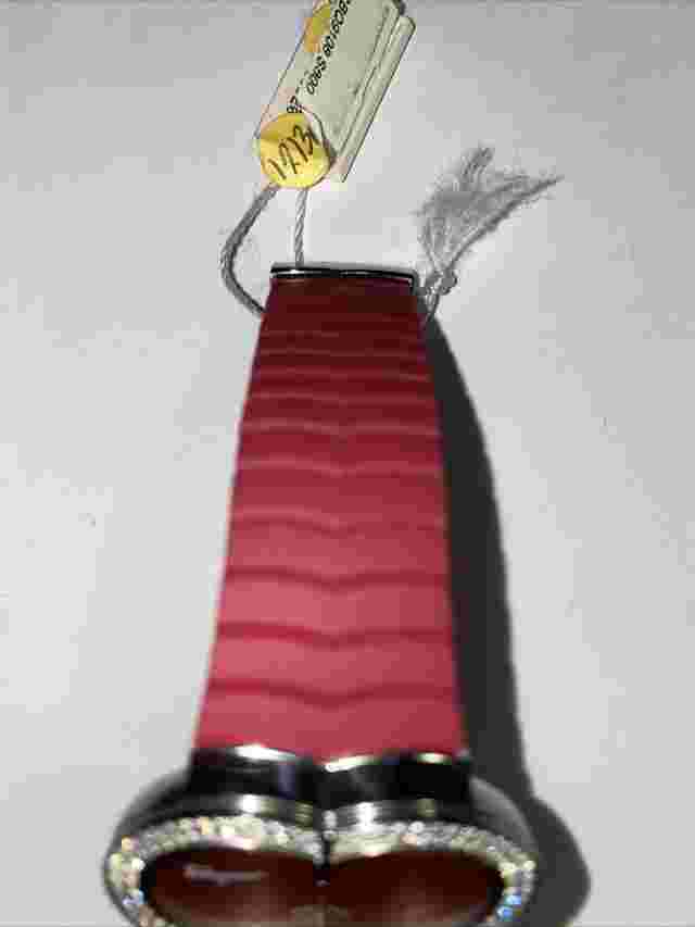 Salvatore Ferragamo VS2 Diamond Watch $4500 Assoluto Red Strap F59SBQ9108S800
