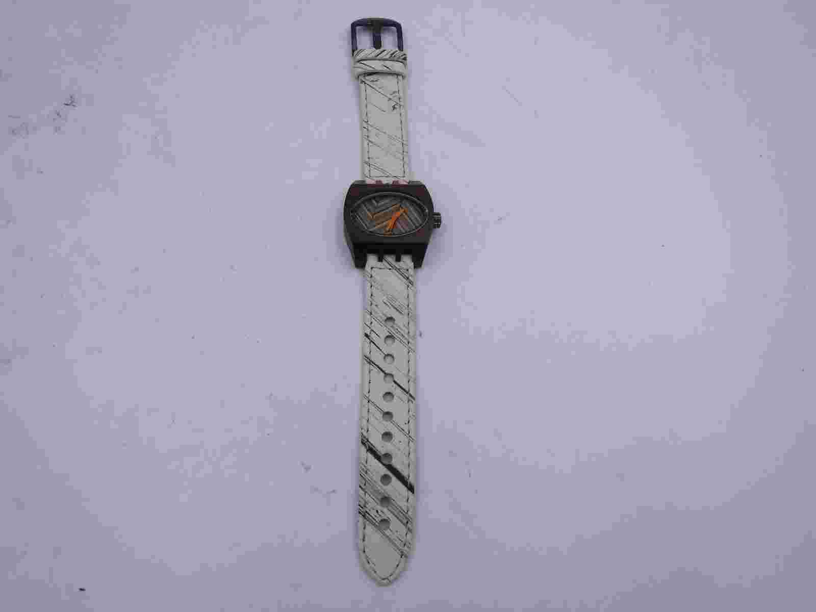 Mistura Kamera Wooden Watch with Dark Wood Face and Cream Leather Strap