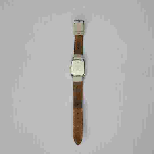 Callaway Golf Watch Women Silver White Leather Band Needs New Battery CY2093