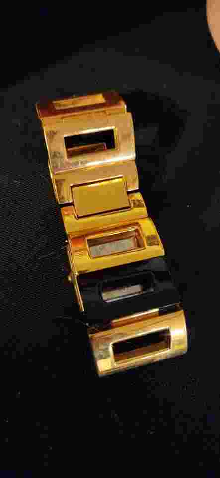 Joan Rivers Classics Black And Gold Bracelet Watch Not Tested