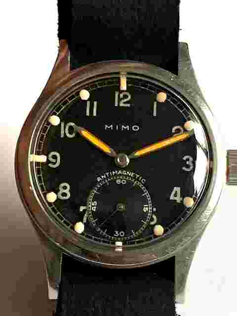 Rare German Military Watch MIMO DH Stainless Steel 1940s