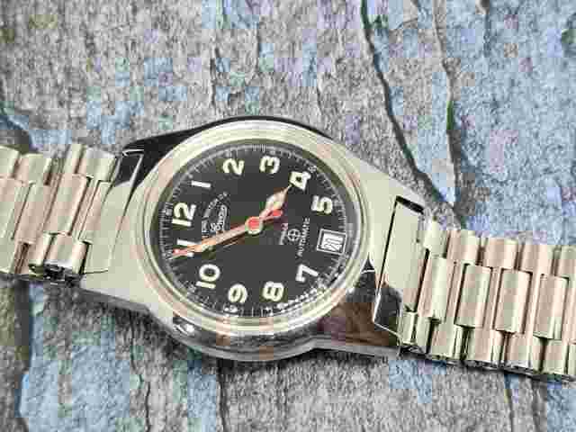 WEST END WATCH SOWAR MILITARY AUTOMATIC ETA MOVEMENT BLACK DIAL 5.