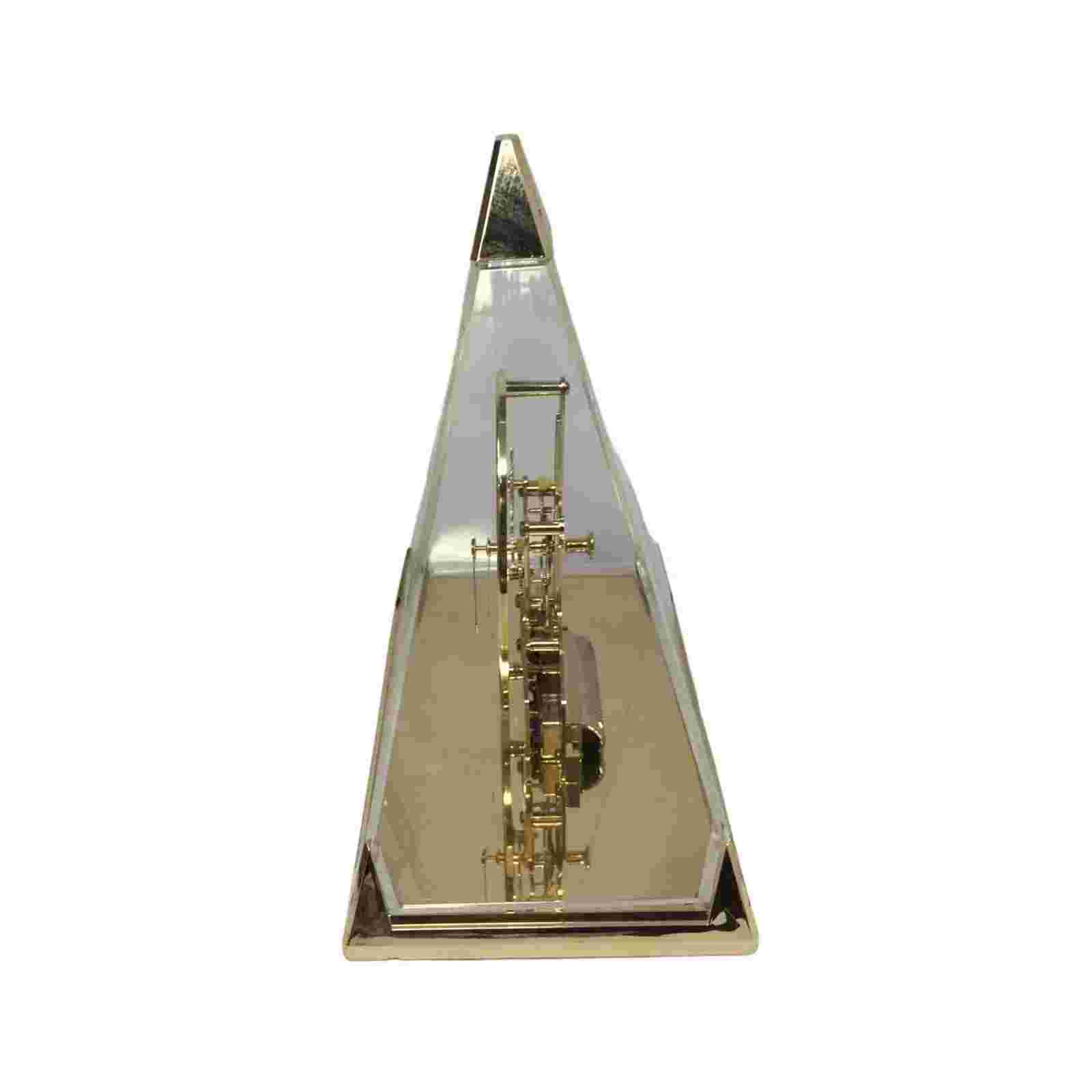 Howard & Miller 621-262 Pyramid Golden Gear Clock Working 621-262 Pre-owned