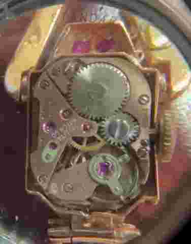 Vintage Art Deco WELSBRO 14K Rose Gold Ruby & Diamond  Ladies watch 21.5 grams