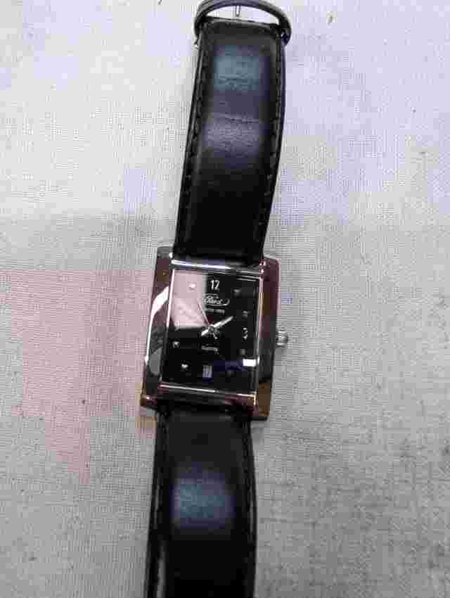 Ford Motor Company Centennial Watch Men Silver Tone 100 Year Logo New Battery