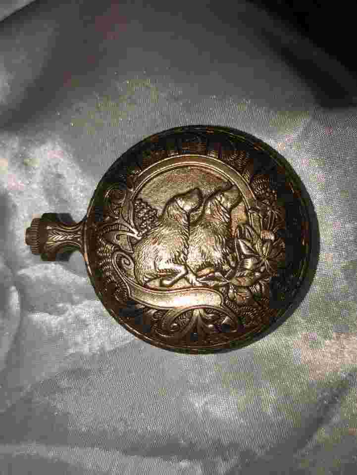 Majestron Swiss Men's Pocket Watch Vintage Quartz Buck & Hunting Dogs