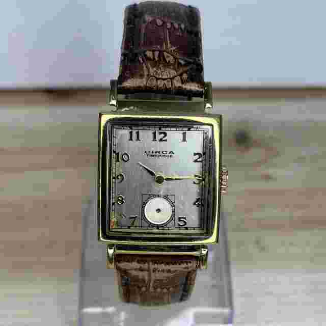 Circa Timepiece 23K Gold Plated CT101TL Women Watch Brown Leather SM DIAL BROKE
