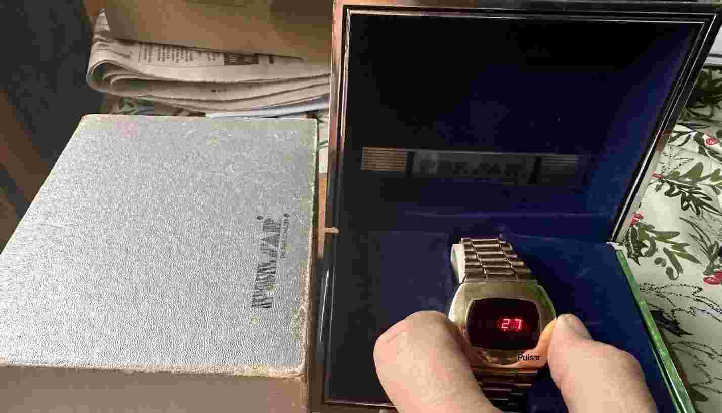 Pulsar P2 GF LED Watch 73 James Bond Original Box VGC 3013 Module Fully Working