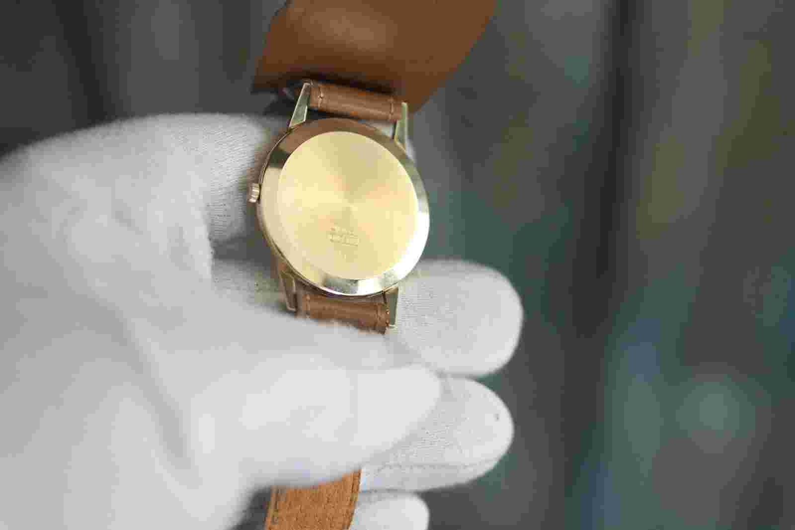 DUGENA Precision - German mechanical wind up men's watch cal., 14kt .585 solid g