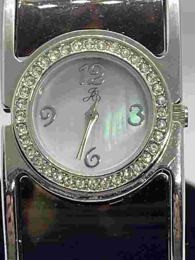 Ladies JS Tortoise Shell Watch Bangle  Cuff Tested & Working New Battery Diamond