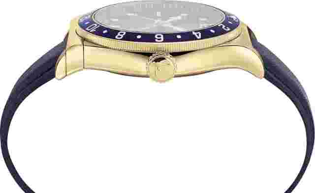 Salvatore Ferragamo 1898 Sport SFDU00219 GMT gold blue Leather Men's Watch NEW