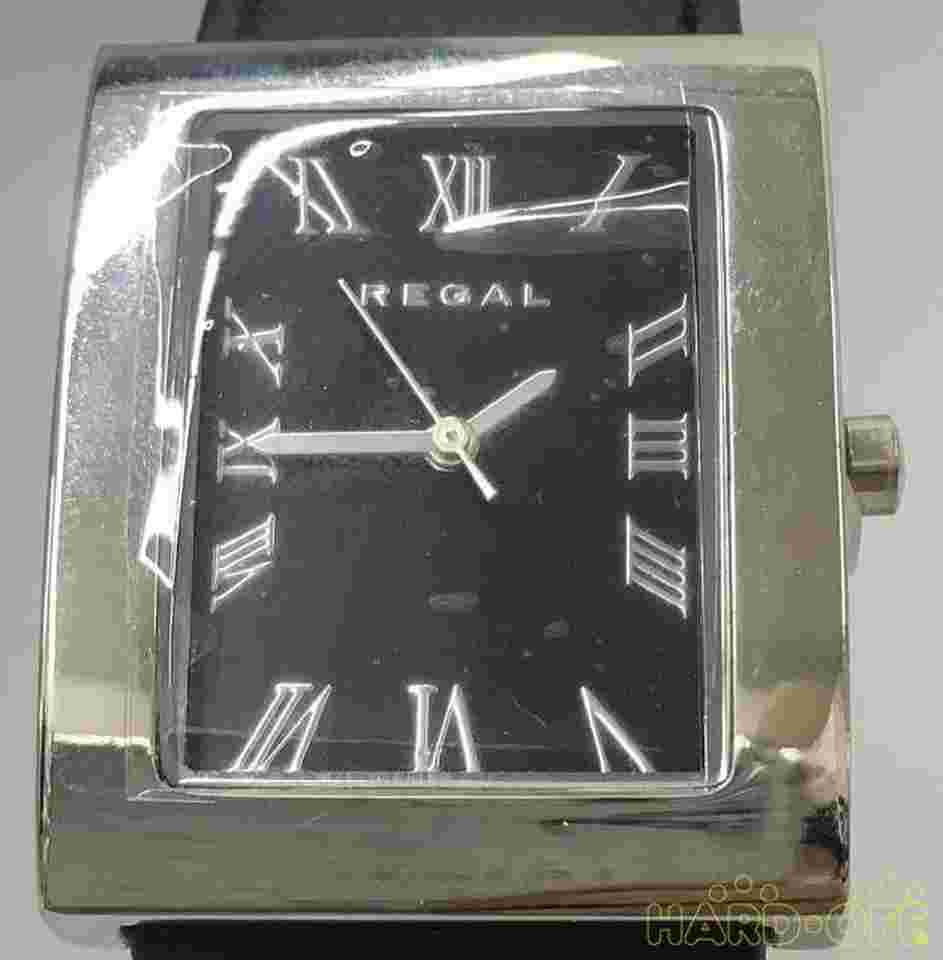 Regal Black Leather Belt Quartz Watch