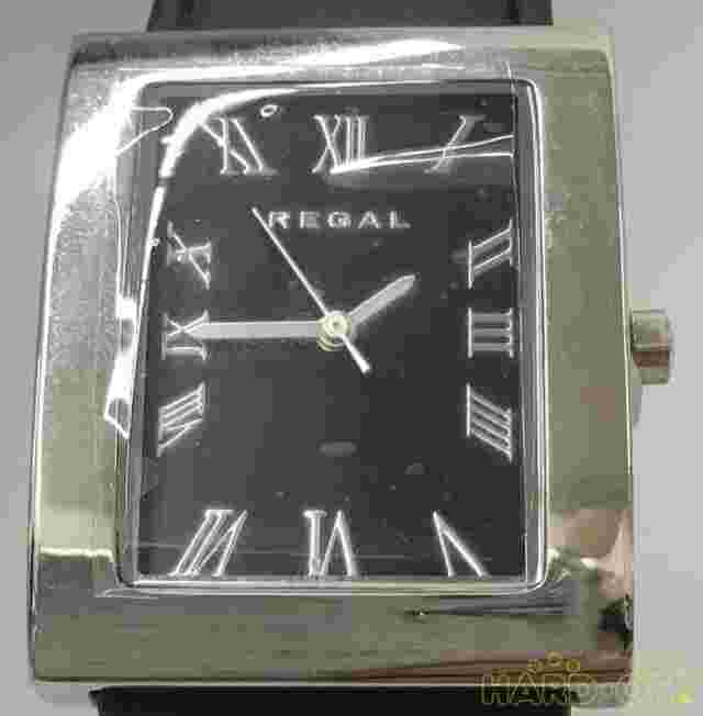 Regal Black Leather Belt Quartz Watch