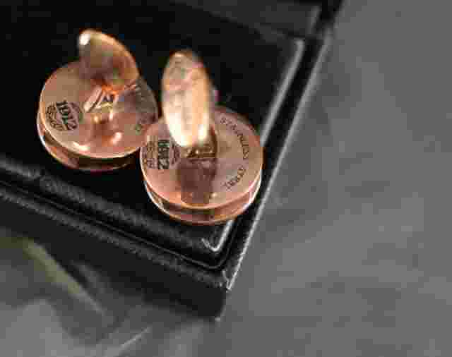 Montegrappa Nerouno Cufflinks Rose Gold Tone Birthday Anniversary Gift Office IT