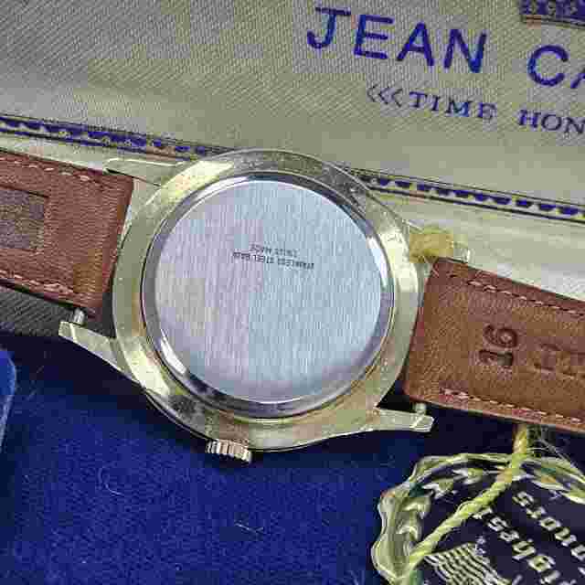 RARE Men's Vintage Wrist Watch JEAN CARDOT 17 Jewels Manual Wind W Box