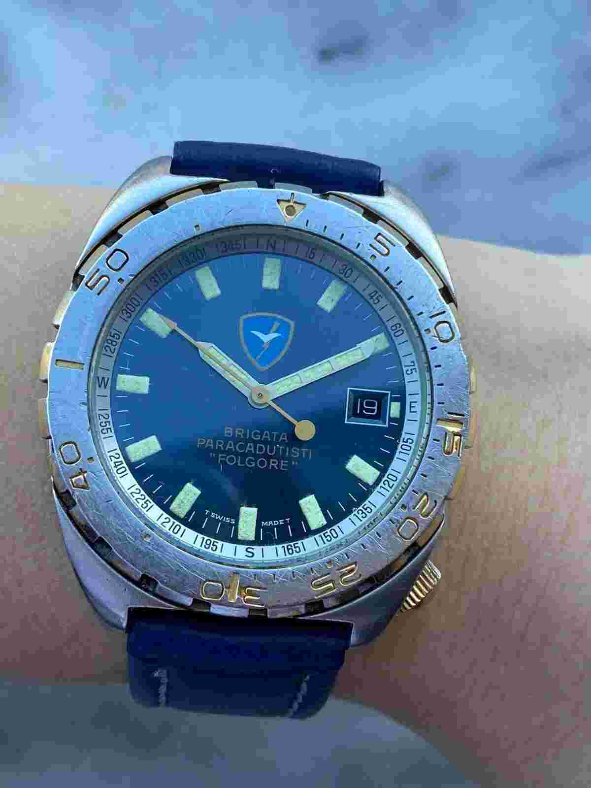 NORTH EAGELS MILITARY AUTOMATIC WATCH 25 JEWELS BRIGATA PARACUDISTI MENS SWISS