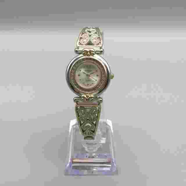 Bay Studio Watch Women 25mm Silver Gold Tone Butterfly Stretch Band New Battery