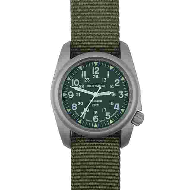 Bertucci A-2t Vintage Titanium Green Dial Men’s Watch #12030