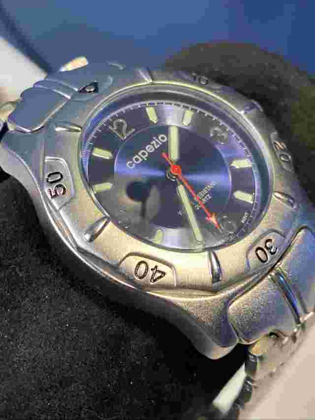 Capezio 201 Men's Watch Stainless Steel Silver Quartz New Battery